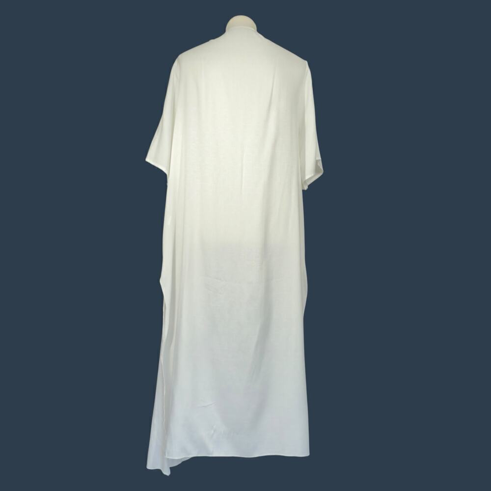 Embroidered Chiffon Kimono Swim Beach Pool Cover Up - Picture 7 of 13
